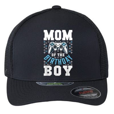 Mom Of The Birthday Boy Matching Video Gamer Birthday Party Flexfit Unipanel Trucker Cap