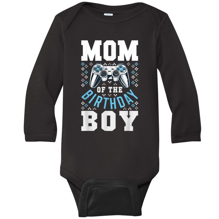 Mom Of The Birthday Boy Matching Video Gamer Birthday Party Baby Long Sleeve Bodysuit