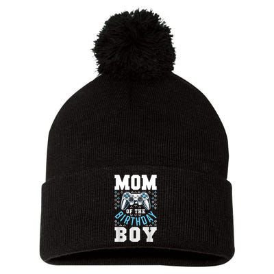 Mom Of The Birthday Boy Matching Video Gamer Birthday Party Pom Pom 12in Knit Beanie