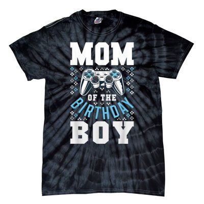 Mom Of The Birthday Boy Matching Video Gamer Birthday Party Tie-Dye T-Shirt