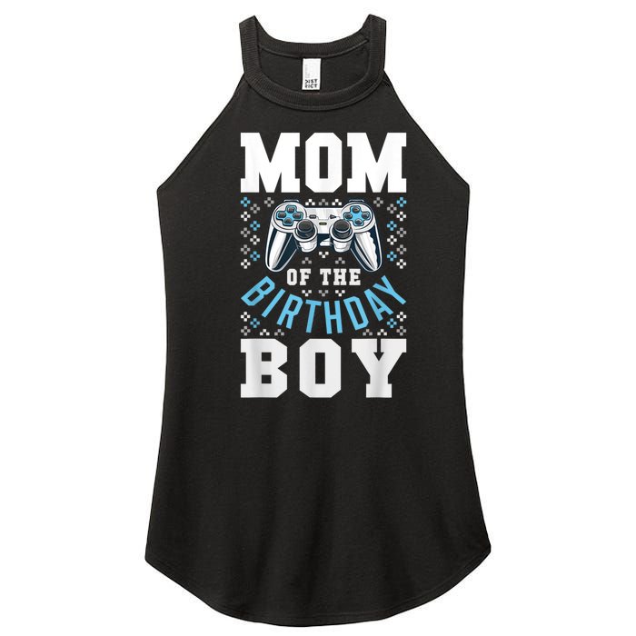 Mom Of The Birthday Boy Matching Video Gamer Birthday Party Women's Perfect Tri Rocker Tank