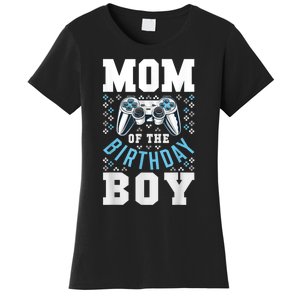 Mom Of The Birthday Boy Matching Video Gamer Birthday Party Women's T-Shirt