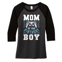 Mom Of The Birthday Boy Matching Video Gamer Birthday Party Women's Tri-Blend 3/4-Sleeve Raglan Shirt