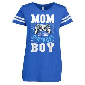 Mom Of The Birthday Boy Matching Video Gamer Birthday Party Enza Ladies Jersey Football T-Shirt