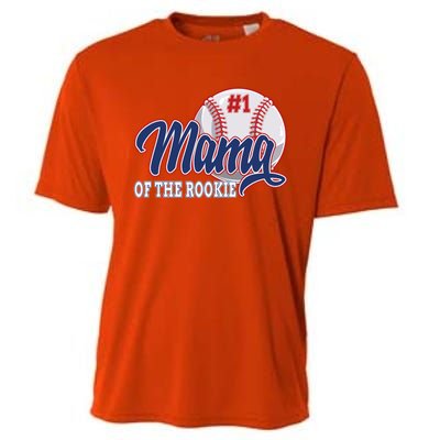 Mama Of The Rookie Baseball 1st Birthday Baseball Theme Gift Cooling Performance Crew T-Shirt