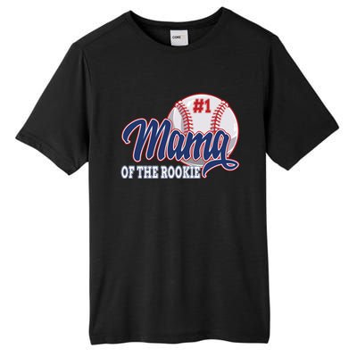 Mama Of The Rookie Baseball 1st Birthday Baseball Theme Gift Tall Fusion ChromaSoft Performance T-Shirt