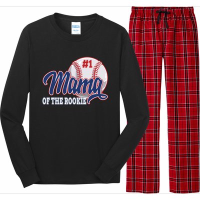 Mama Of The Rookie Baseball 1st Birthday Baseball Theme Gift Long Sleeve Pajama Set