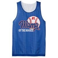 Mama Of The Rookie Baseball 1st Birthday Baseball Theme Gift Mesh Reversible Basketball Jersey Tank