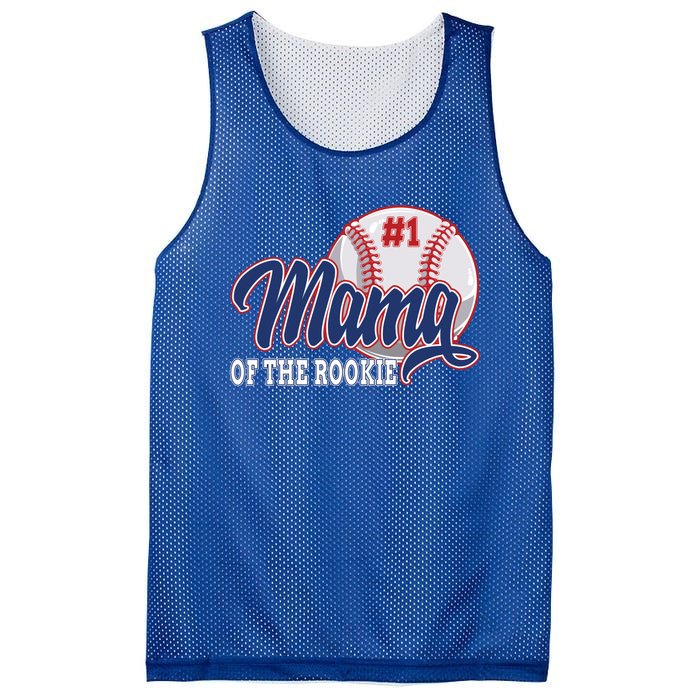 Mama Of The Rookie Baseball 1st Birthday Baseball Theme Gift Mesh Reversible Basketball Jersey Tank