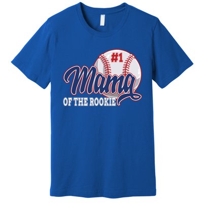 Mama Of The Rookie Baseball 1st Birthday Baseball Theme Gift Premium T-Shirt