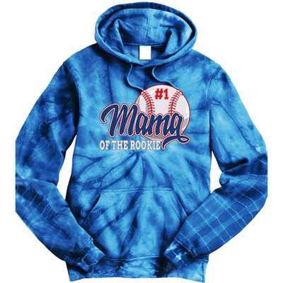 Mama Of The Rookie Baseball 1st Birthday Baseball Theme Gift Tie Dye Hoodie