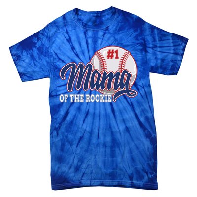 Mama Of The Rookie Baseball 1st Birthday Baseball Theme Gift Tie-Dye T-Shirt