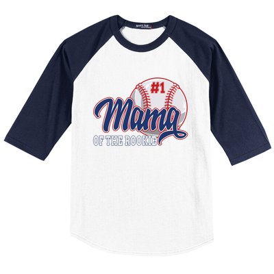 Mama Of The Rookie Baseball 1st Birthday Baseball Theme Gift Baseball Sleeve Shirt