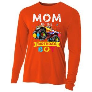 Mom Of The Birthday Boy Monster Truck Birthday Novelty Gift Cooling Performance Long Sleeve Crew