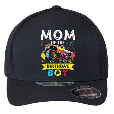 Mom Of The Birthday Boy Monster Truck Birthday Novelty Gift Flexfit Unipanel Trucker Cap