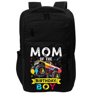 Mom Of The Birthday Boy Monster Truck Birthday Novelty Gift Impact Tech Backpack