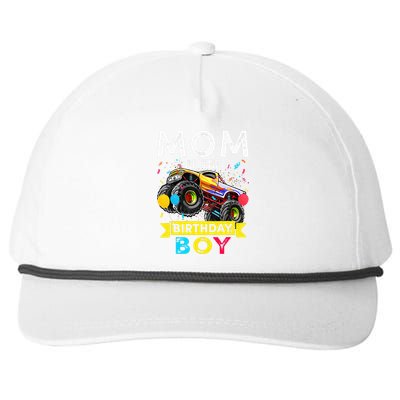 Mom Of The Birthday Boy Monster Truck Birthday Novelty Gift Snapback Five-Panel Rope Hat