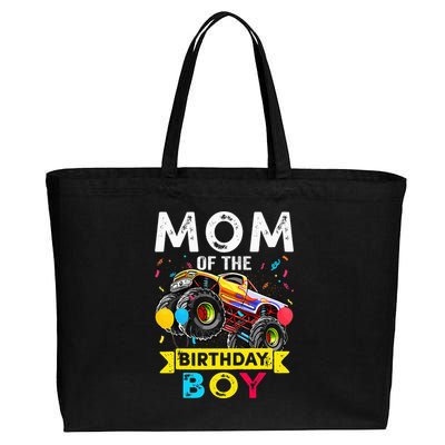 Mom Of The Birthday Boy Monster Truck Birthday Novelty Gift Cotton Canvas Jumbo Tote