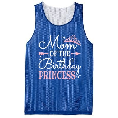 Mom Of The Birthday Princess Matching Family Mother's Day Mesh Reversible Basketball Jersey Tank