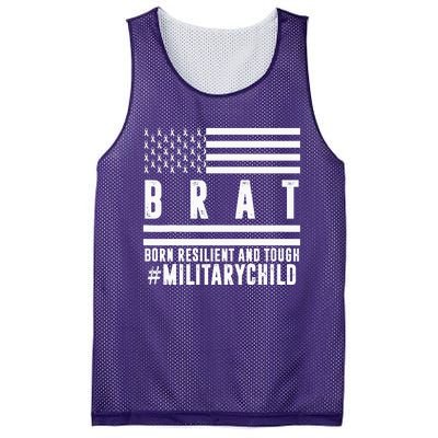 Month Of The Military Child BRAT Born Resilient And Tough Mesh Reversible Basketball Jersey Tank