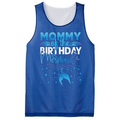 Mommy Of The Birthday Mermaid Birthday Party Mesh Reversible Basketball Jersey Tank