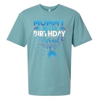 Mommy Of The Birthday Mermaid Birthday Party Sueded Cloud Jersey T-Shirt