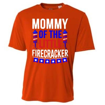 Mommy Of The Little Firecracker 4th Of July Birthday Funny Great Gift Cooling Performance Crew T-Shirt