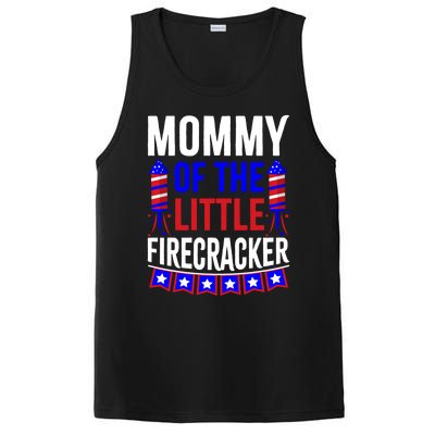 Mommy Of The Little Firecracker 4th Of July Birthday Funny Great Gift PosiCharge Competitor Tank