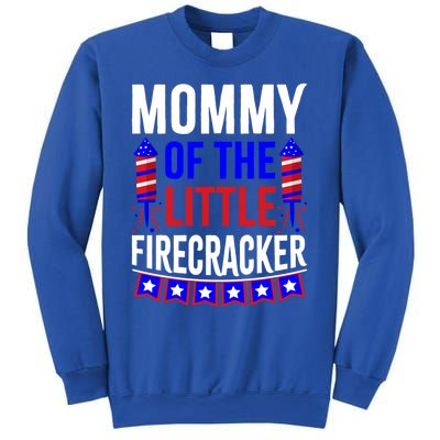 Mommy Of The Little Firecracker 4th Of July Birthday Funny Great Gift Sweatshirt