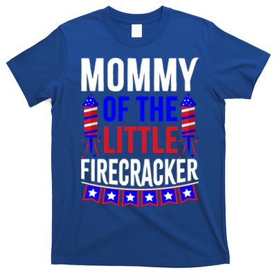 Mommy Of The Little Firecracker 4th Of July Birthday Funny Great Gift T-Shirt