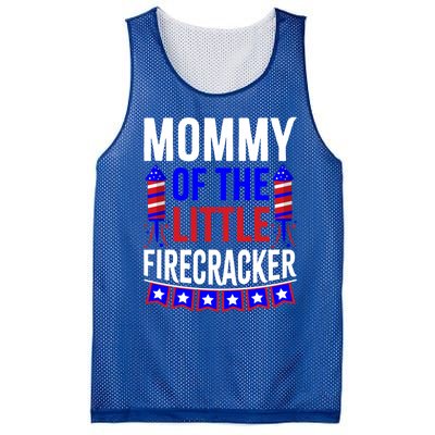 Mommy Of The Little Firecracker 4th Of July Birthday Funny Great Gift Mesh Reversible Basketball Jersey Tank