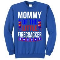 Mommy Of The Little Firecracker 4th Of July Birthday Funny Great Gift Tall Sweatshirt