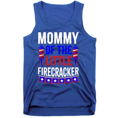 Mommy Of The Little Firecracker 4th Of July Birthday Funny Great Gift Tank Top