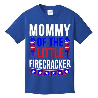 Mommy Of The Little Firecracker 4th Of July Birthday Funny Great Gift Kids T-Shirt