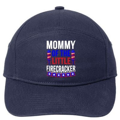 Mommy Of The Little Firecracker 4th Of July Birthday Funny Great Gift 7-Panel Snapback Hat