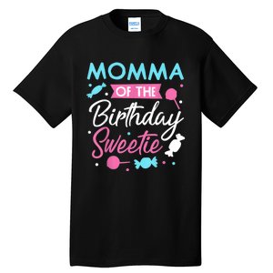 Momma Of The Birthday Sweetie Candy Bday Party Mother Tall T-Shirt