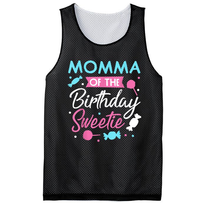 Momma Of The Birthday Sweetie Candy Bday Party Mother Mesh Reversible Basketball Jersey Tank