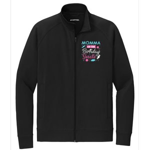 Momma Of The Birthday Sweetie Candy Bday Party Mother Stretch Full-Zip Cadet Jacket