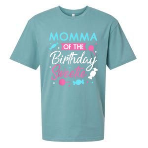 Momma Of The Birthday Sweetie Candy Bday Party Mother Sueded Cloud Jersey T-Shirt