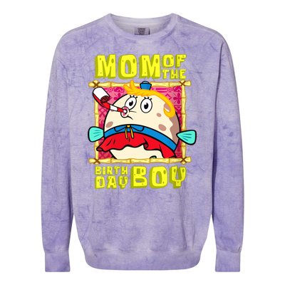 Mom Of The Birthday Boy Mother Gift Match Movies Colorblast Crewneck Sweatshirt