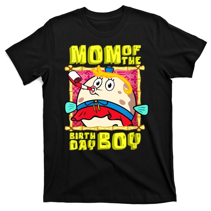 Mom Of The Birthday Boy Mother Gift Match Movies T-Shirt