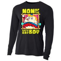 Mom Of The Birthday Boy Mother Gift Match Movies Cooling Performance Long Sleeve Crew