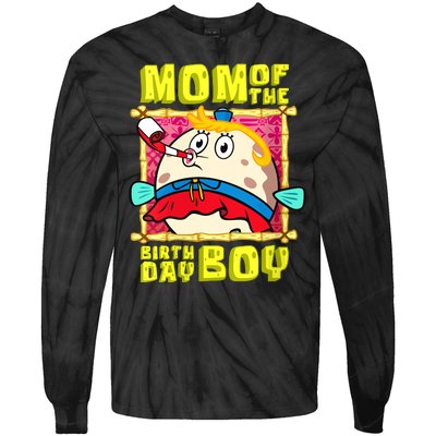 Mom Of The Birthday Boy Mother Gift Match Movies Tie-Dye Long Sleeve Shirt