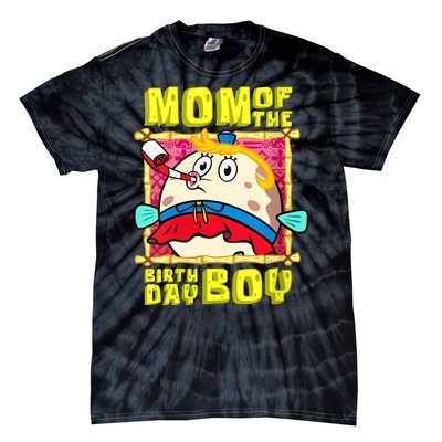 Mom Of The Birthday Boy Mother Gift Match Movies Tie-Dye T-Shirt