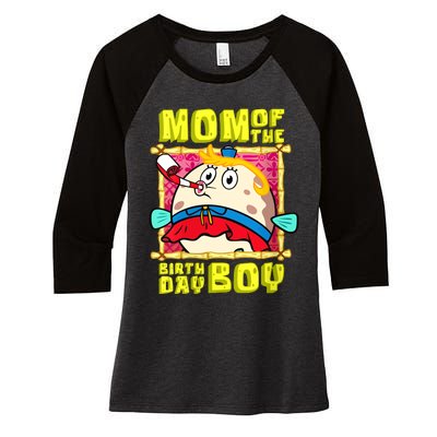 Mom Of The Birthday Boy Mother Gift Match Movies Women's Tri-Blend 3/4-Sleeve Raglan Shirt