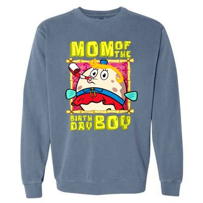 Mom Of The Birthday Boy Mother Gift Match Movies Garment-Dyed Sweatshirt