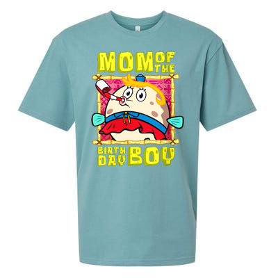 Mom Of The Birthday Boy Mother Gift Match Movies Sueded Cloud Jersey T-Shirt