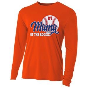 Mama Of The Rookie Baseball 1st Birthday Baseball Theme Great Gift Cooling Performance Long Sleeve Crew