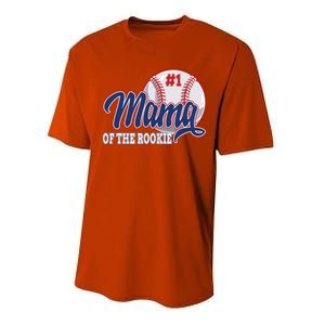 Mama Of The Rookie Baseball 1st Birthday Baseball Theme Great Gift Performance Sprint T-Shirt