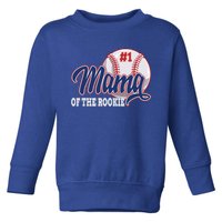 Mama Of The Rookie Baseball 1st Birthday Baseball Theme Great Gift Toddler Sweatshirt